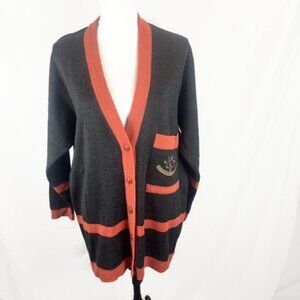 FILATO Cardigan Sweater Womens Medium Brown Orange Button Front Wool Blend